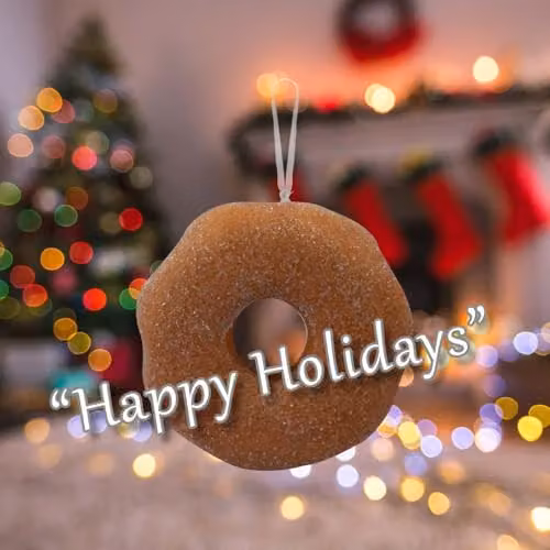 VFM e-Store Christmas Doughnut Hanging Decoration, Multicolour, H 26 cm x W 16 cm – 4