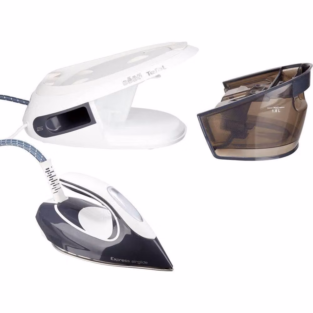 Tefal 2800W Express Airglide Steam Generator Iron in Grey and White with Anti-Calc System – 2