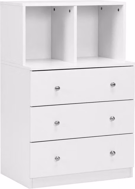 VOGREX White Modern Freestanding Entryway Storage Dresser Organizer