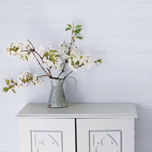 Galerie Vintage Roses Calligraphy Sky Blue Floral Botanical Wallpaper