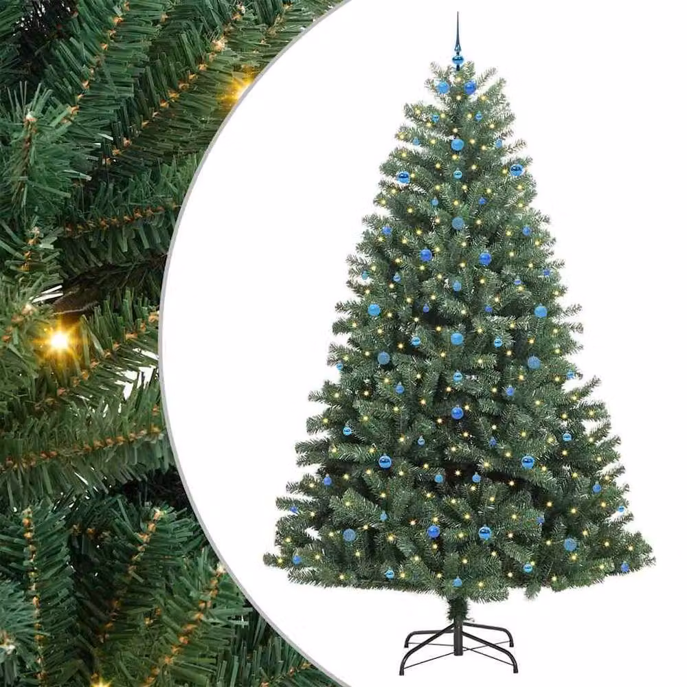Berkfield Home Green Artificial Hinged Christmas Tree, Height: 300 cm – 2