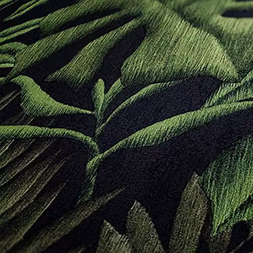 A.S. Création Non-Woven Botanical Palm Leaf Wallpaper in Green and Black – 2