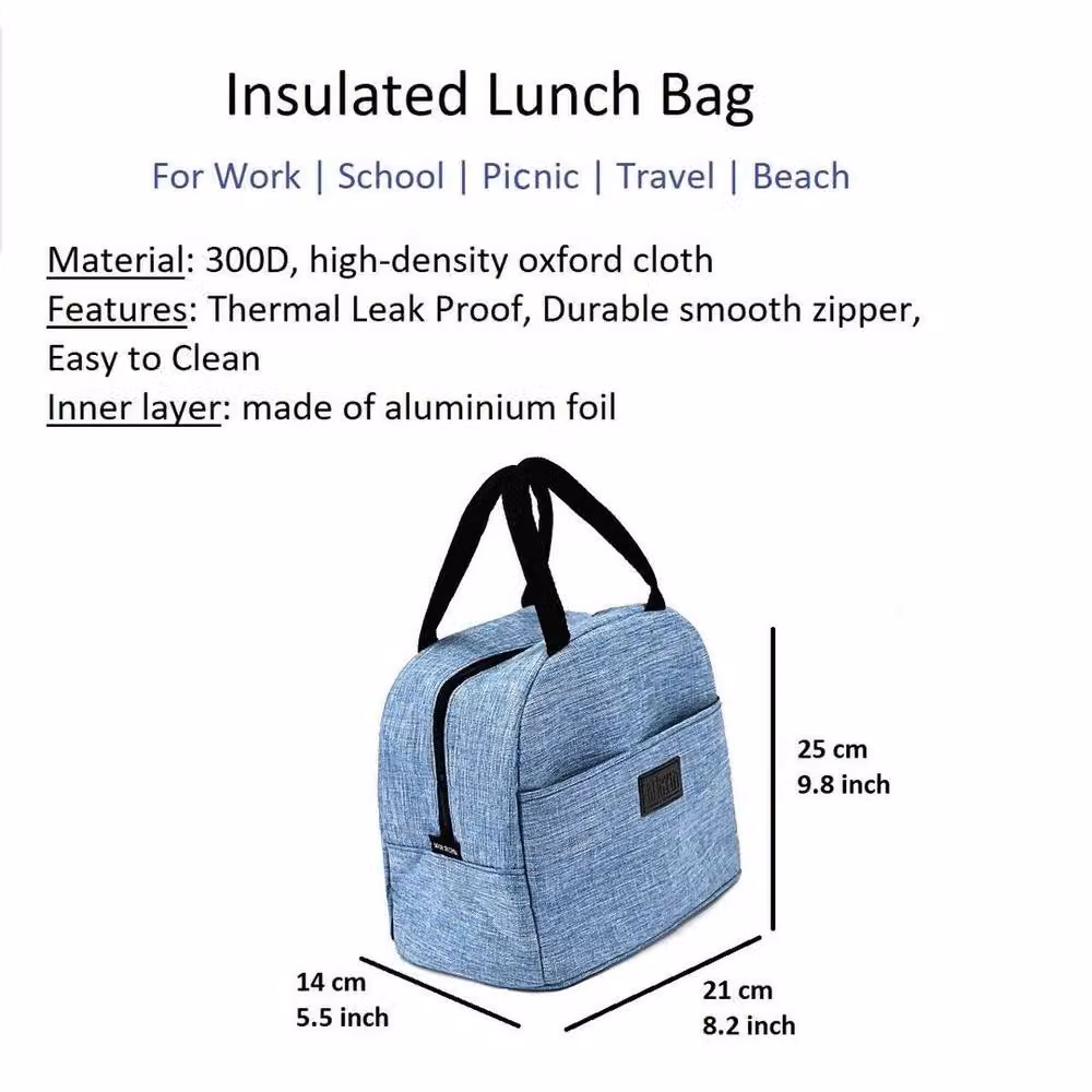 NESTLUNE Insulated Thermal Lunch Bag in Blue – 2