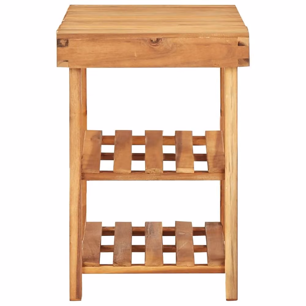 Berkfield Home Rustic Brown Acacia Wood Shoe Rack, W/D/H: 90 x 32 x 46 cm – 3