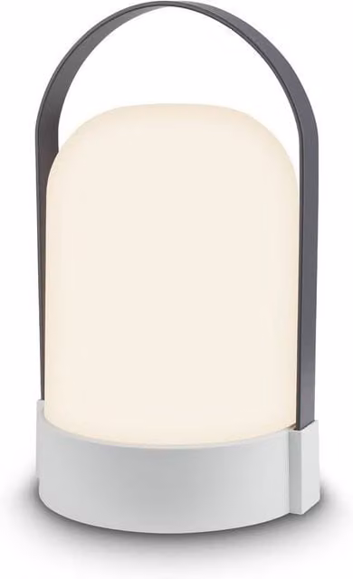 Briloner Rechargeable Dimmable LED Table Lamp, Grey Anthracite, W/D/H: 14.5 x 13.5 x 24 cm