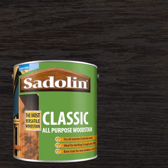 Sadolin Classic All Purpose Woodstain Ebony Matt Solvent Based 5 l