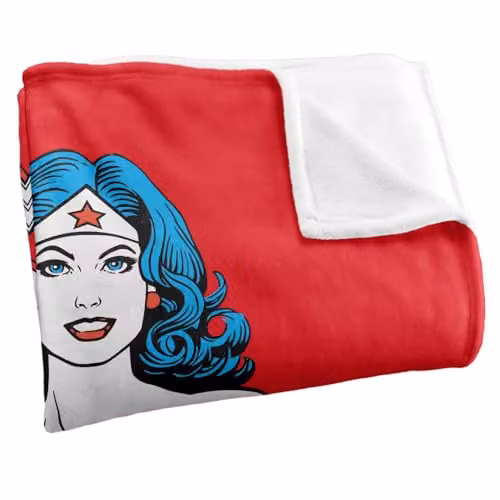 LOGOVISION Wonder Woman Justice League Mother's Day Super Soft Silky Touch Fleece Throw Blanket, Multicolour, W: 127.0 cm x D: 152.4 cm – 2