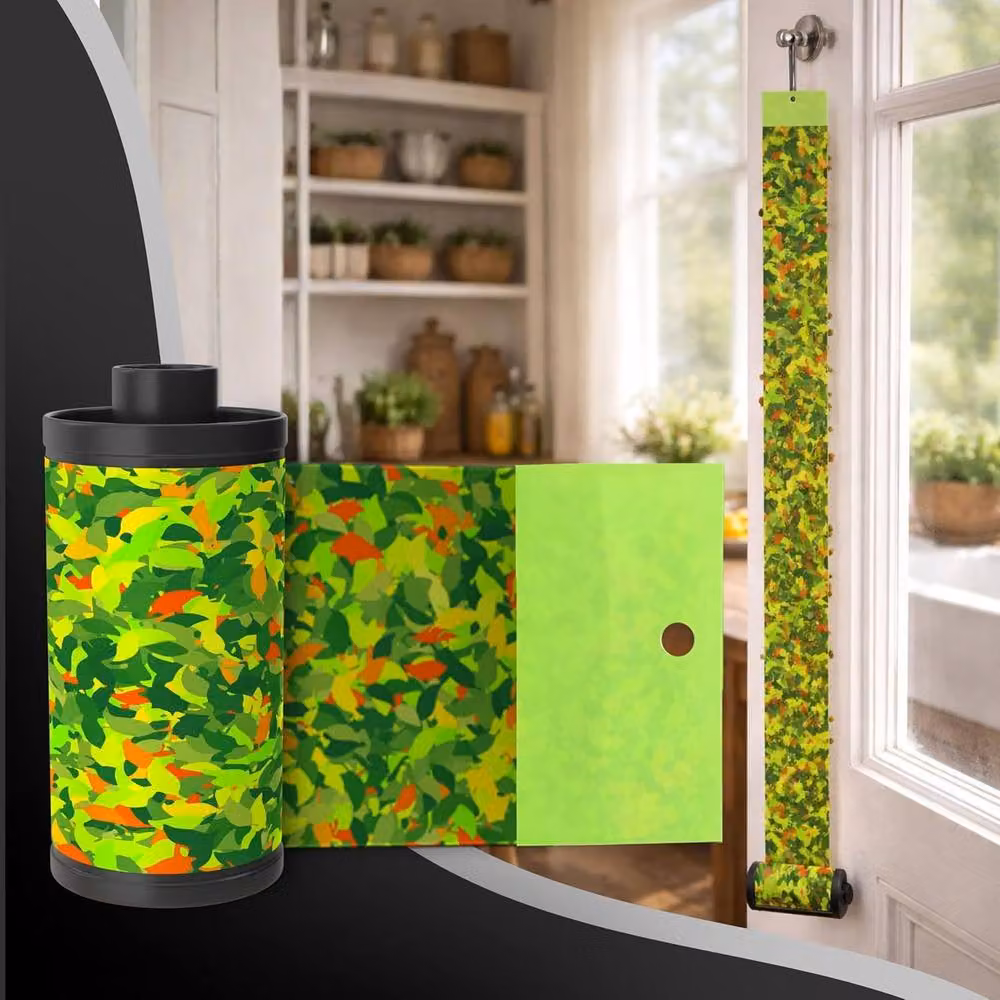 volila Green Sticky Fly Catcher Rolls for Moths, Flies, Mosquitos, Wasps and Ants, 16 Pack – 5