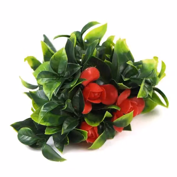 Leaf UK UV Resistant Red Artificial Flower Bush 30 cm – 2