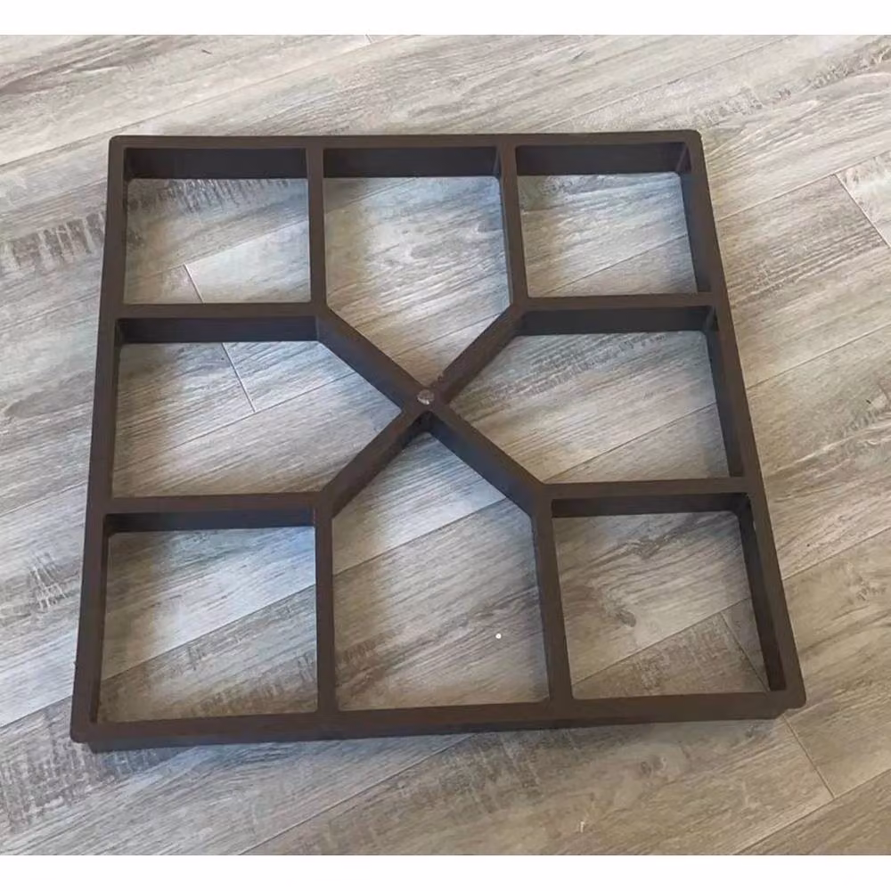 FLAVORA 2-Piece DIY Concrete Path Paving Stone Mold, Black, W: 100 cm x D: 1000 cm – 3