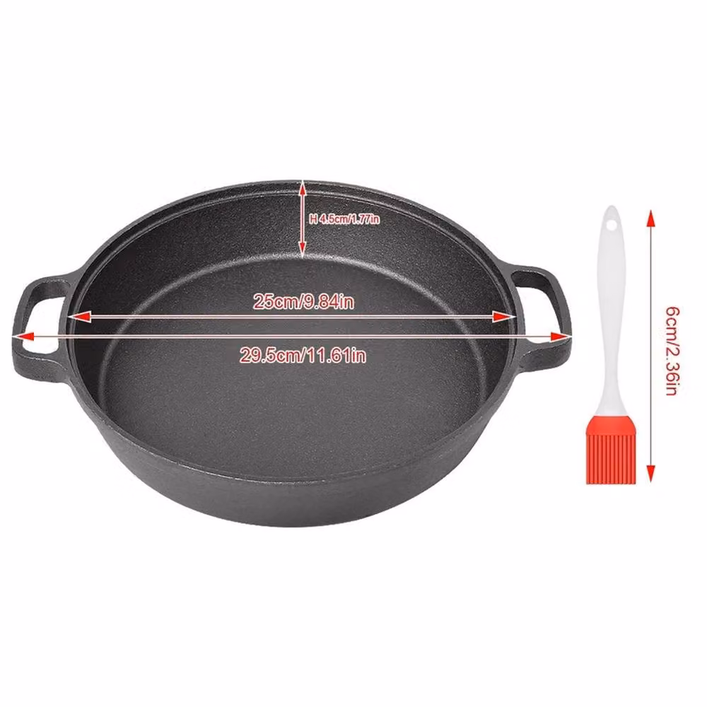 EONLION Pre-Seasoned Cast Iron 10 inch Steak Pan, Black – 2