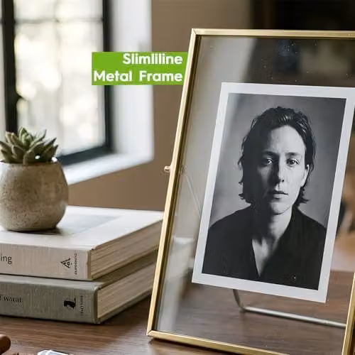 Nicola Spring Gold Metal Photo Frames, Pack of 5, Fits 13 x 18 cm Photos – 4