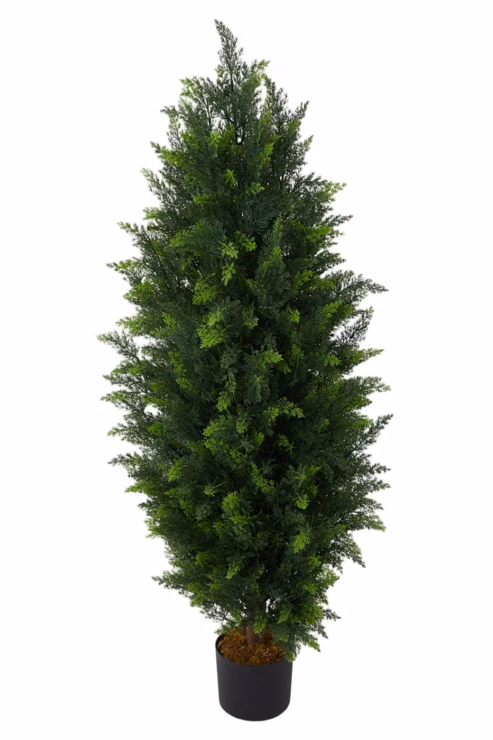 Garden Sanctuary Decorative Artificial Cypress Tree in a Black Pot, Green – 2