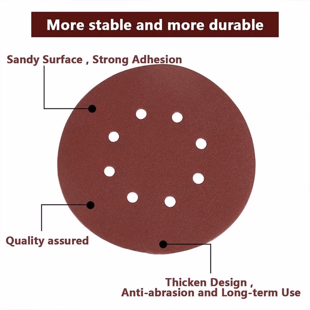 SPETLEK Brown Orbital Sander Sanding Discs for Wood and Metal, Diameter: 150 mm – 4