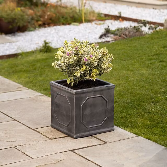 Strata Large Square Regency Planter Tub in Grey