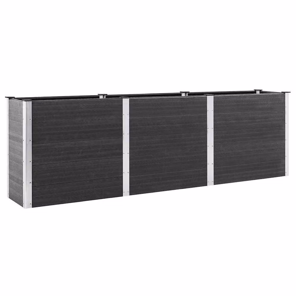 Berkfield Home Garden Raised Bed in Grey WPC, W: 300 cm, D: 50 cm, H: 91 cm – 3