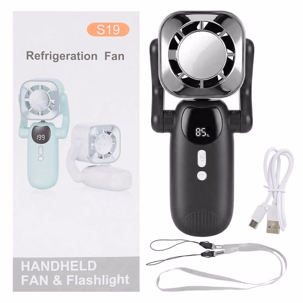 NESTLUNE Grey Portable Mini Handheld Fan, USB Rechargeable – 3