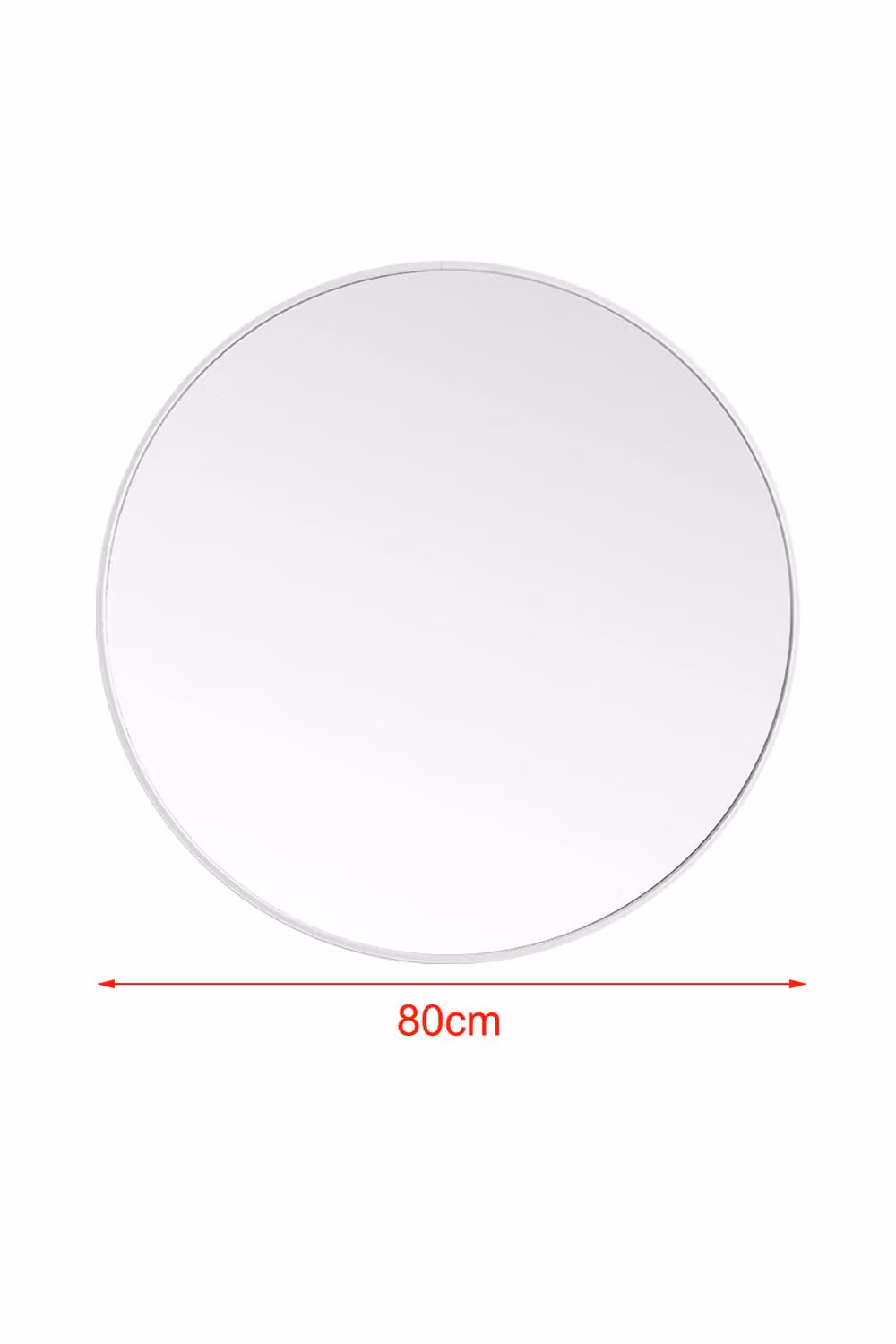 Living and Home Nordic Round Minimalist Wall Mirror in Brown and Beige – 2