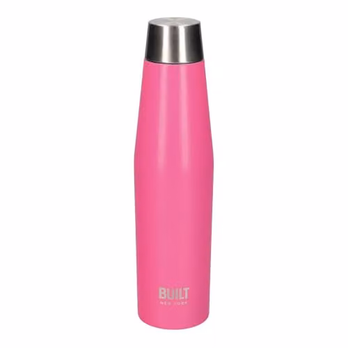 Built Leakproof Vacuum Insulated Stainless Steel Water Bottle, 540 ml, Pink