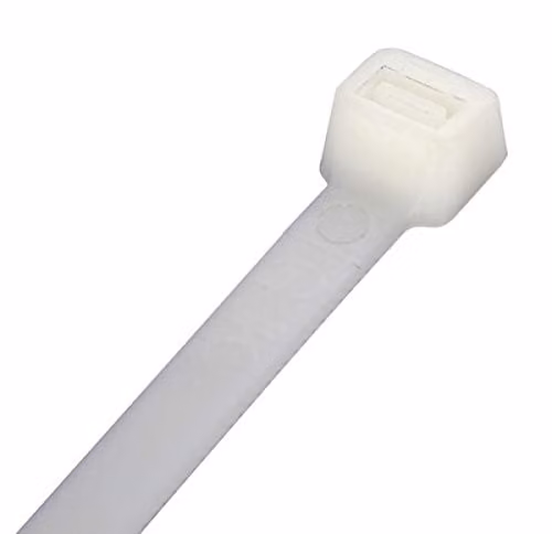 Primrose UV and Heat Resistant Plastic Cable Ties, Pack of 100, White