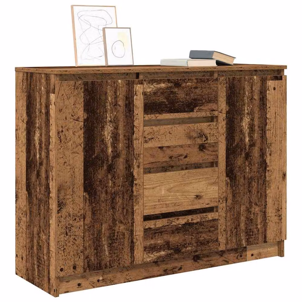 Berkfield Home Rustic Sideboard with Drawers in Brown, W/D/H: 100.5 x 35 x 76 cm – 3