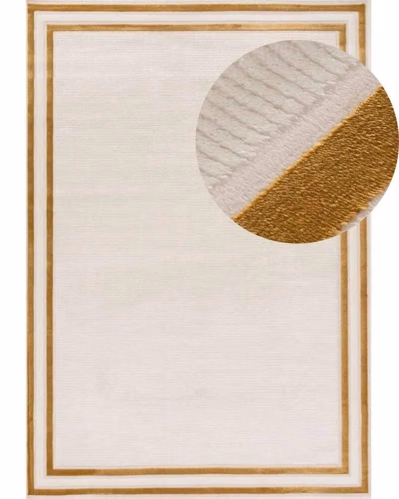 THE RUGS Carmel Bordered Area Rug in Gold, W/D/H: 200 x 290 cm – 2
