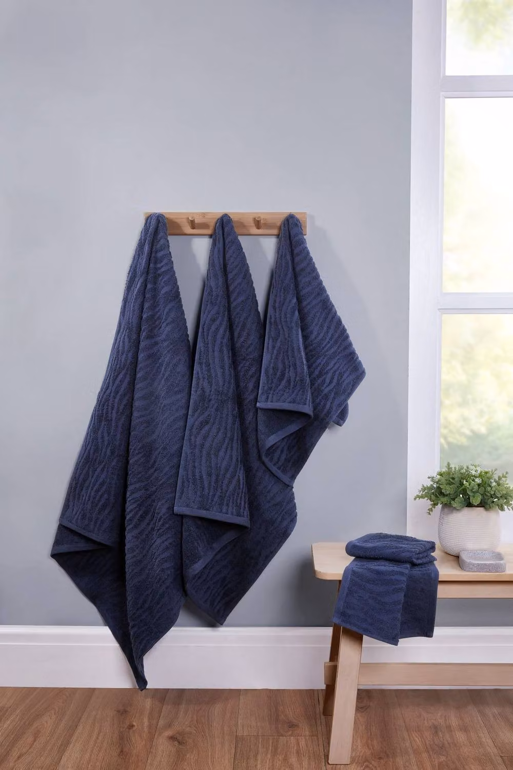 Rapport Home Safari Pure Cotton Towel Set in Blue – 2