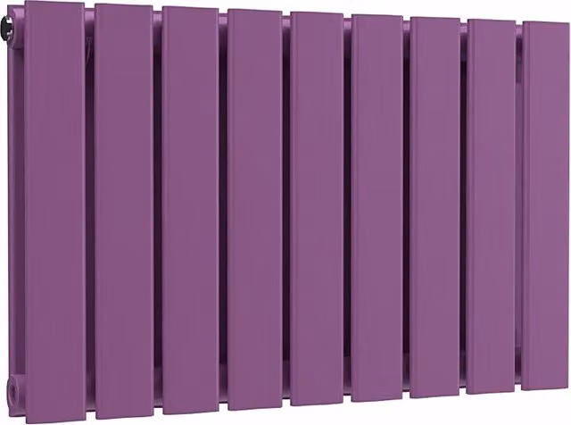 Lux Heat Flat Horizontal Steel Radiator in Purple, W: 63 cm, H: 40 cm