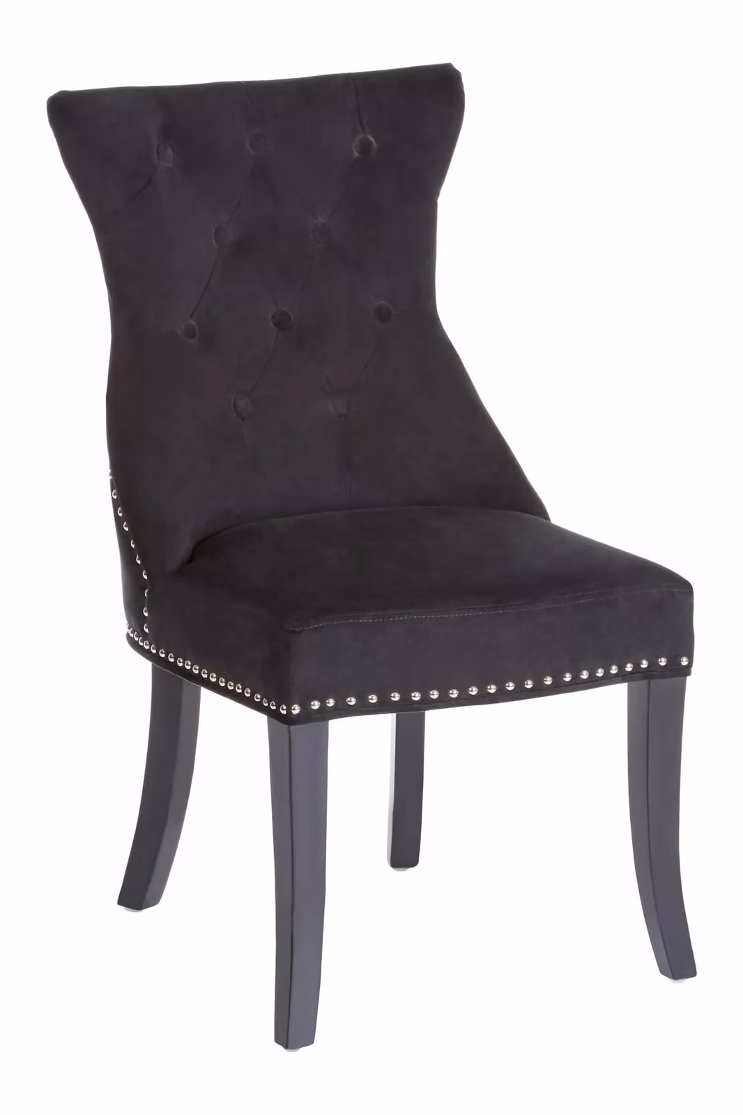 Orsina Regents Park Black Cotton Velvet Dining Chair – 3