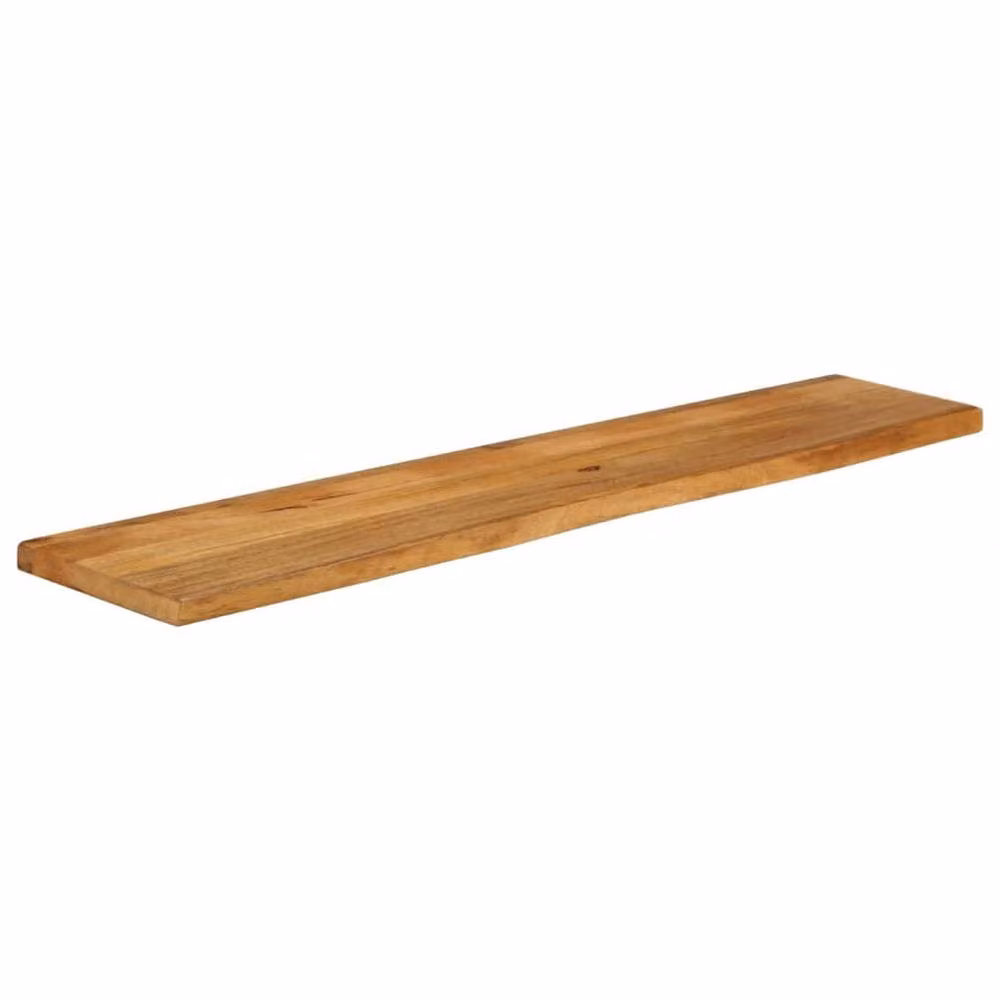 Berkfield Home Rustic Live Edge Solid Mango Wood Table Top, Brown, W: 180 cm, D: 30 cm, H: 2.5 cm – 2