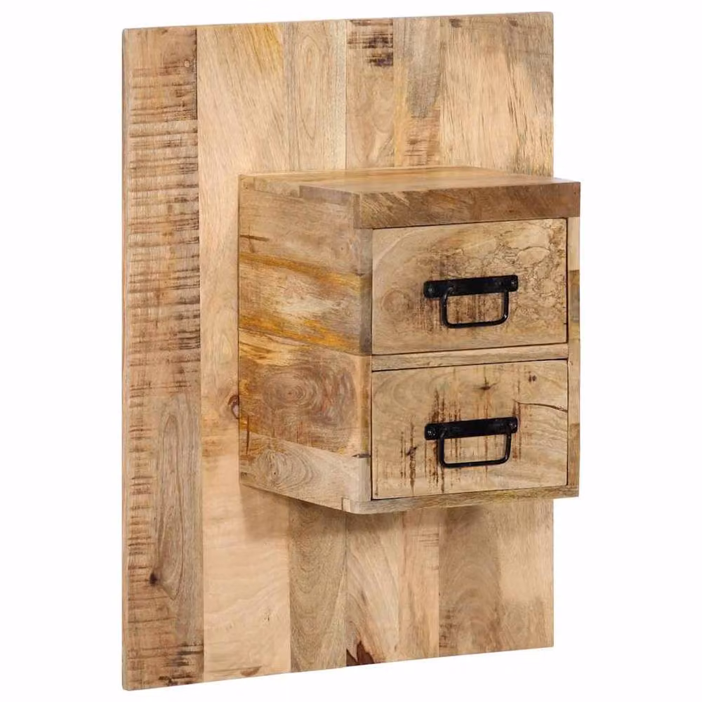 Berkfield Home Bedside Cabinet in Brown Solid Mango Wood, W/D/H: 60 x 32 x 80 cm – 2