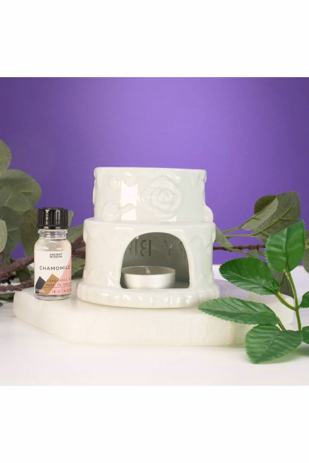 KDMD Happy Birthday White Ceramic Tealight Cake Oil Burner – 2