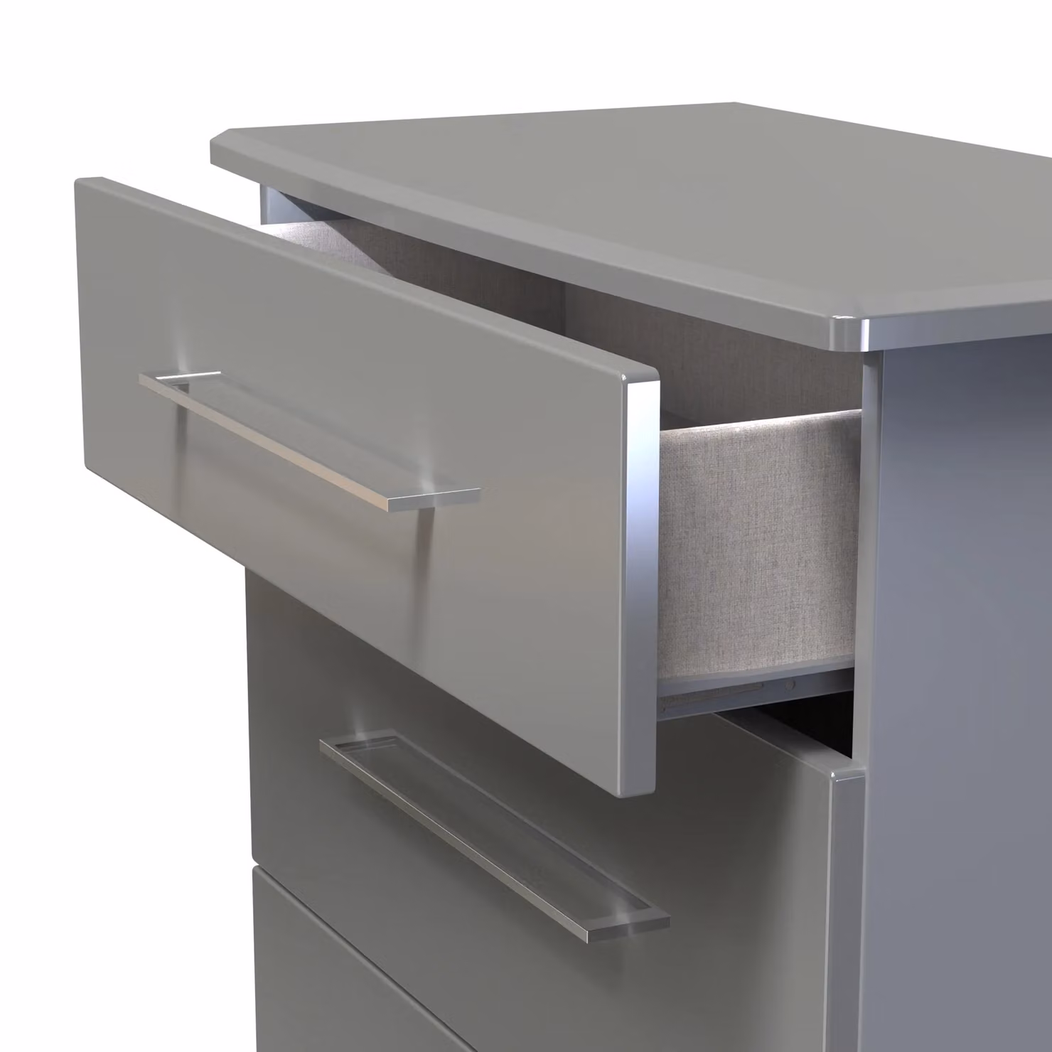 2 U Lyon Ready Assembled 3 Drawer Deep Chest in Grey – 3