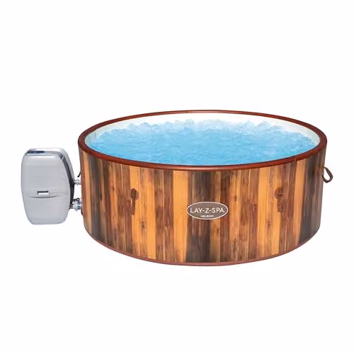 Lay-Z-Spa Helsinki Brown Inflatable Round Hot Tub for 5-7 People with Wifi App Control