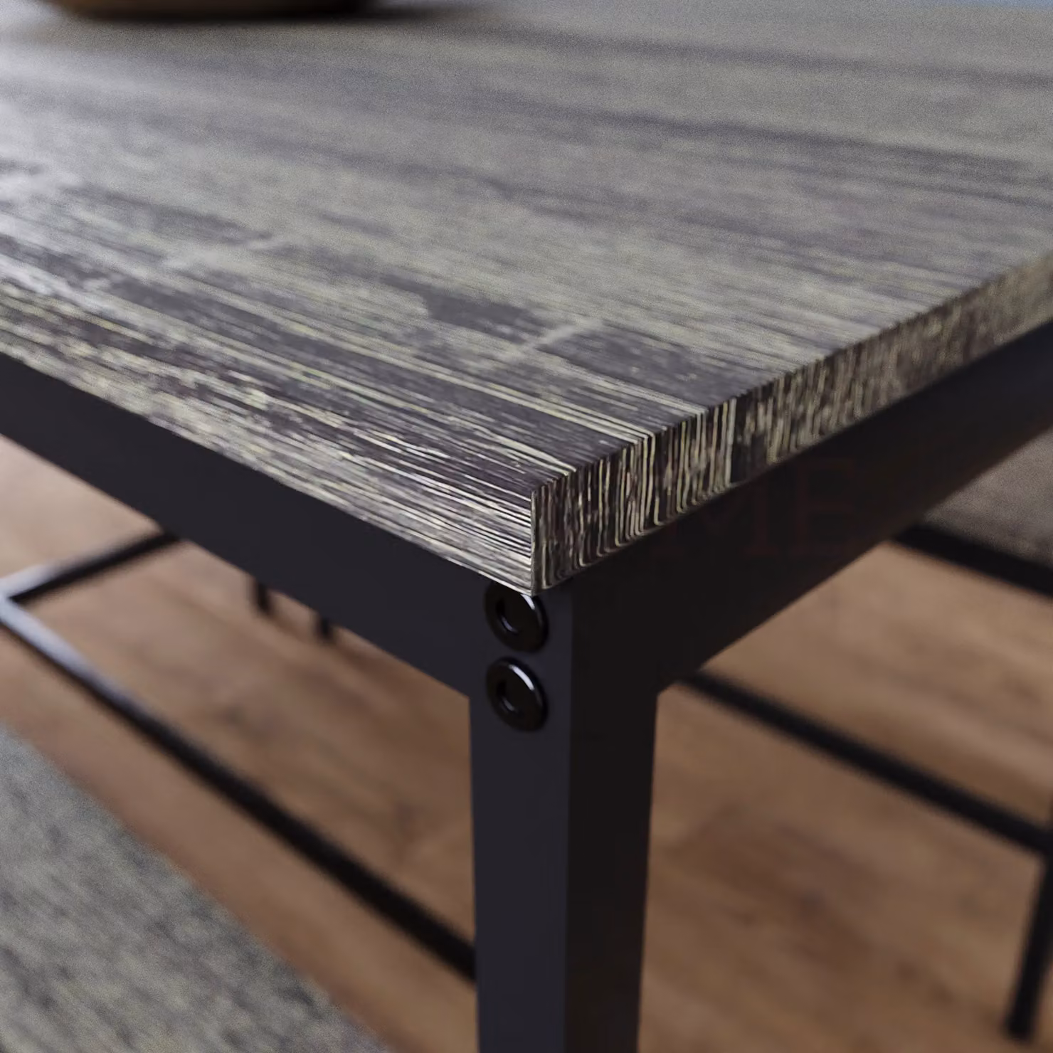 Vida Designs Roslyn 4 Seater Dining Table and Bench Set in Dark Grey – 3