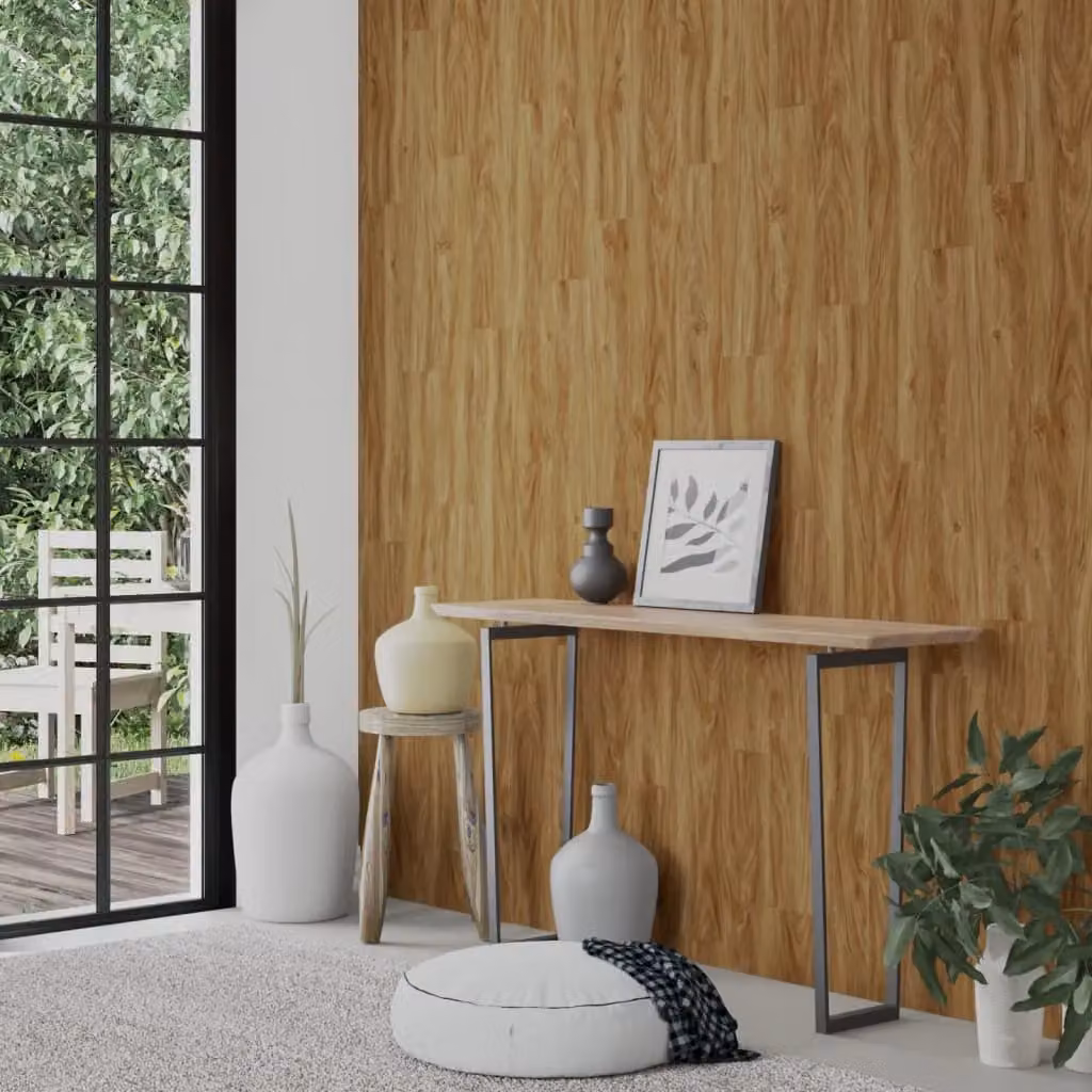 Berkfield Home Wood Look Brown PVC Wall Panels – 2