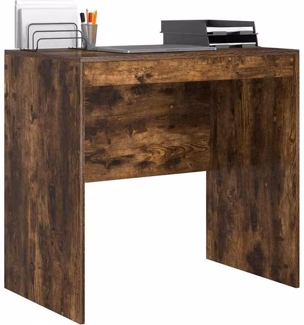 Berkfield Home Modern Writing Desk in Smoked Oak Brown, W/D/H: 80 x 50 x 76 cm