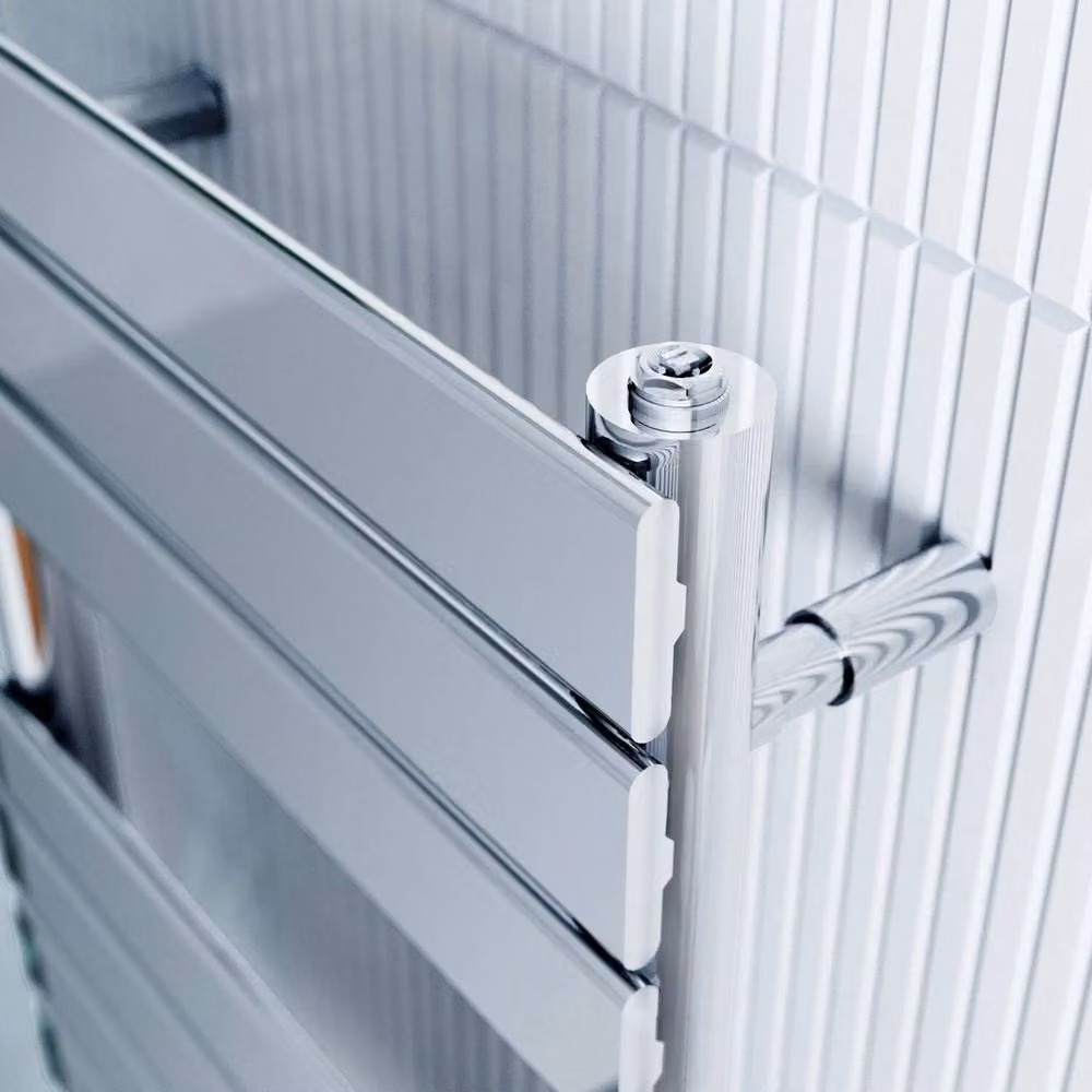 FORGEVIO Chrome Towel Rail Radiator in Silver, W: 180 cm, H: 180 cm – 2