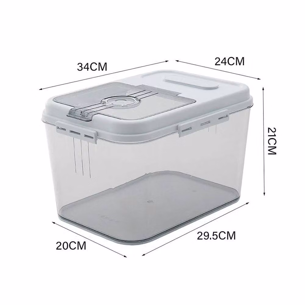 EONLION Airtight Dry Food Storage Container Box, 7.5kg, Transparent – 2