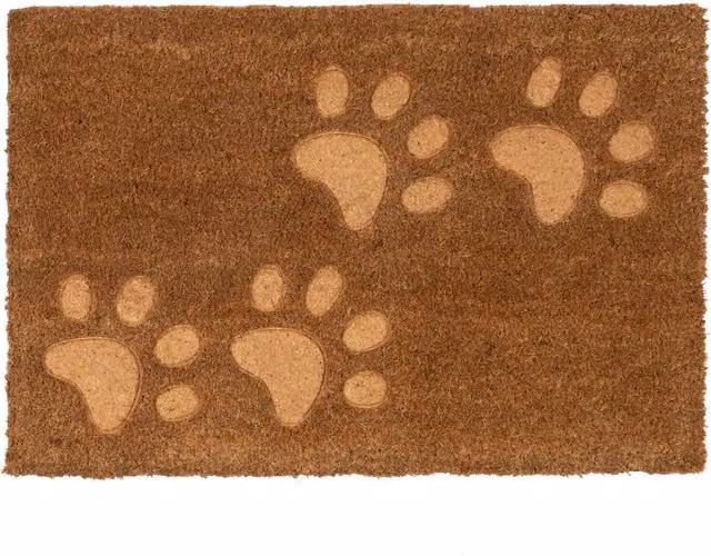 Nicola Spring Brown Coir and PVC Rectangular Door Mat W: 60 cm, D: 40 cm, H: 1 cm