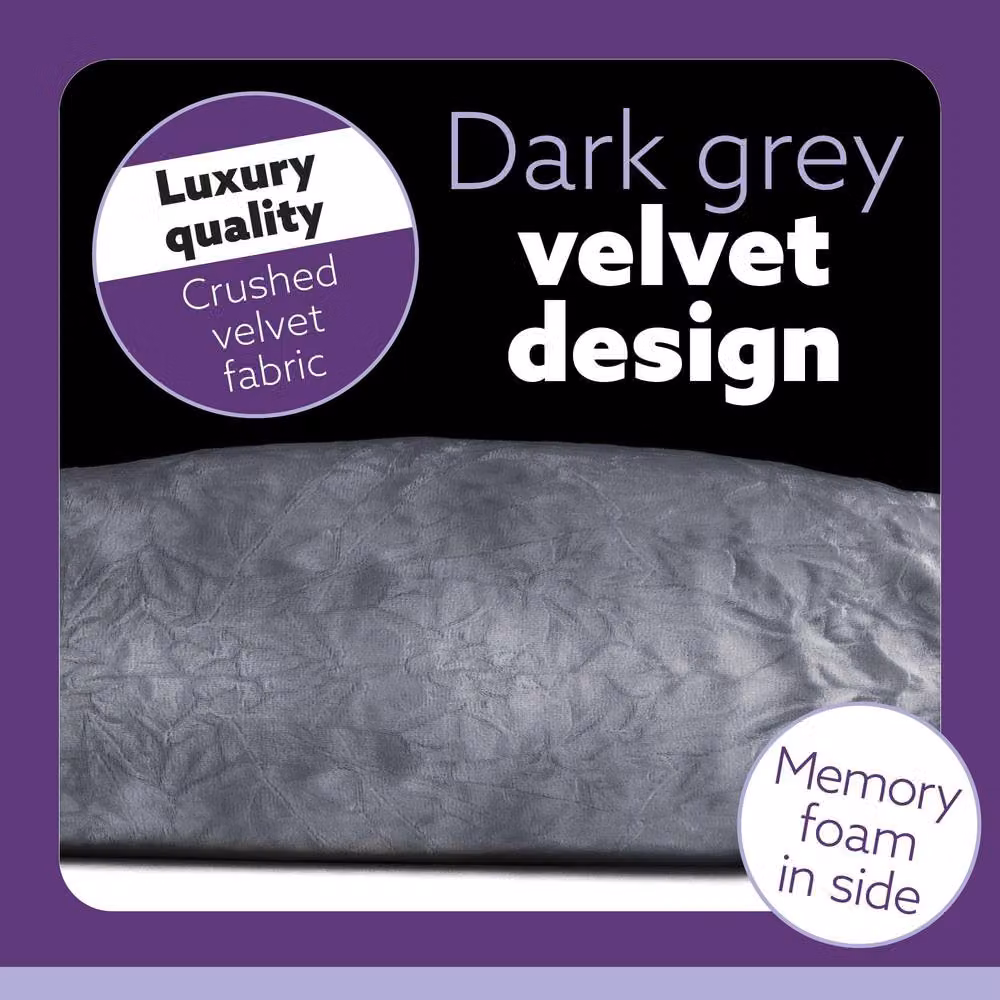 Aamira Dark Grey C Shaped Memory Foam Pregnancy Maternity Pillow, W/D/H: 140 x 65 x 20 cm – 5