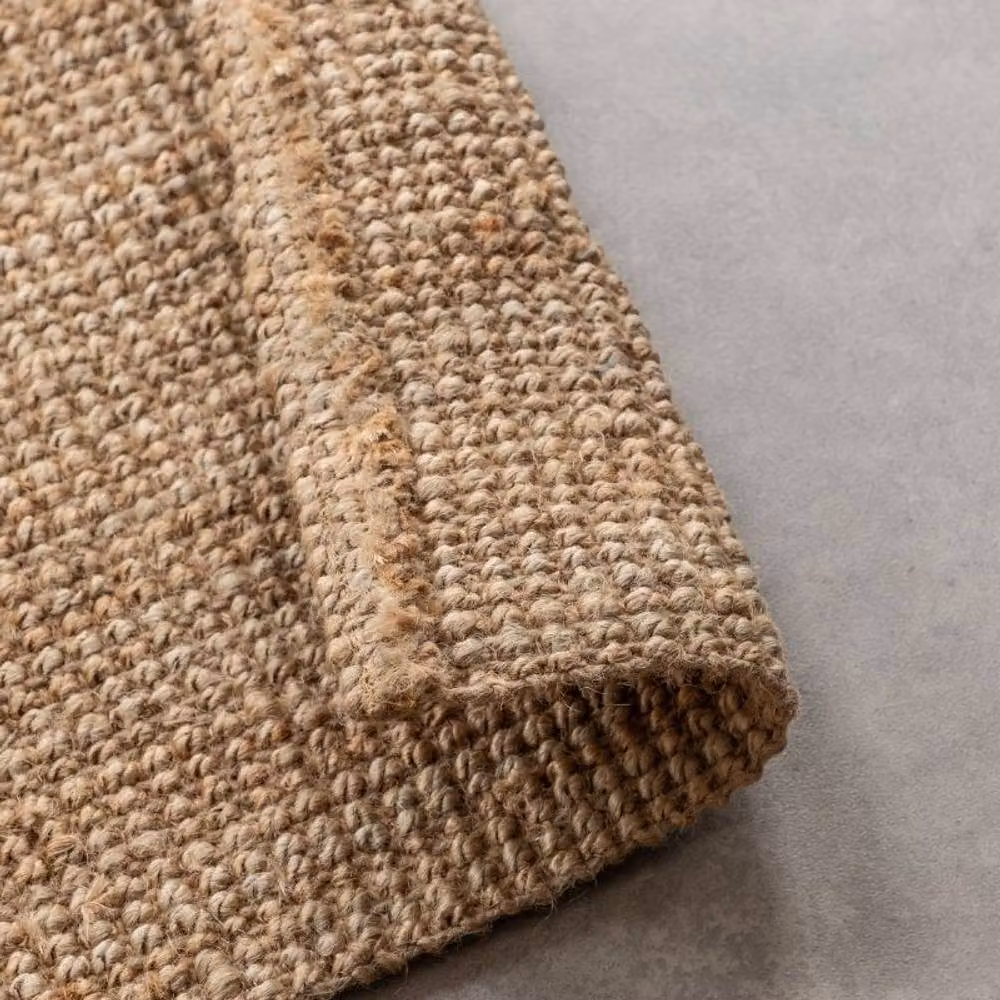 THE RUGS Handwoven Flatweave Jute Rug in Beige, W: 190 cm, L: 280 cm – 2