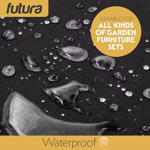 Futura Waterproof Rectangular Garden Furniture Cover in Black, 420D Oxford Fabric, W/D/H: 170 x 94 x 71 cm – 4