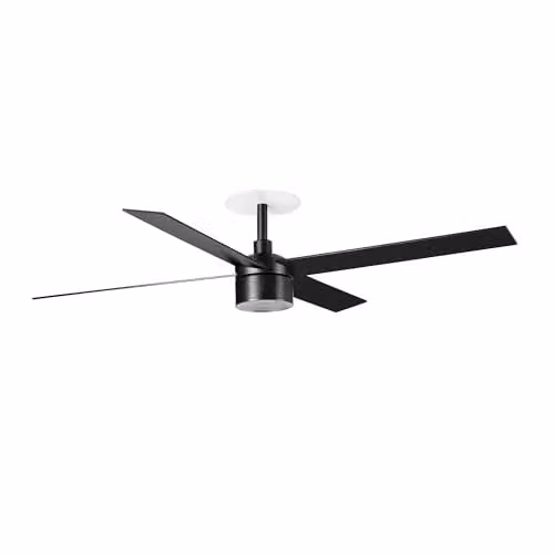 Faro Barcelona 34356R3C Barcelona Rudder Recessed Tek 4 L Ceiling Fan in Black and Walnut with 4000K Light