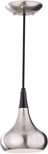 Elstead Beso Dome Ceiling Pendant Light in Silver, Diameter: 17.9 cm