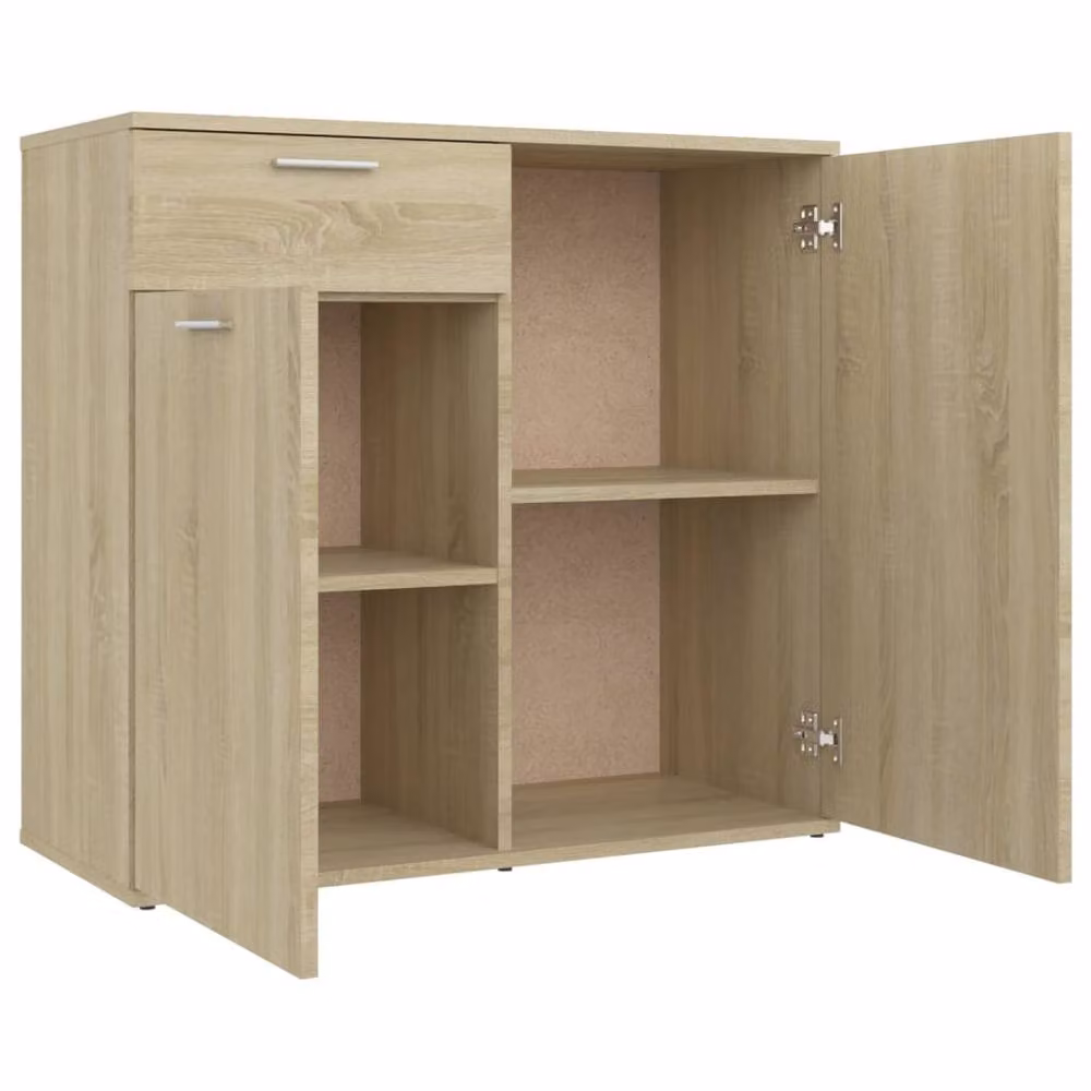 Berkfield Home Sonoma Oak Sideboard in Beige, W/D/H: 80 x 36 x 75 cm – 3