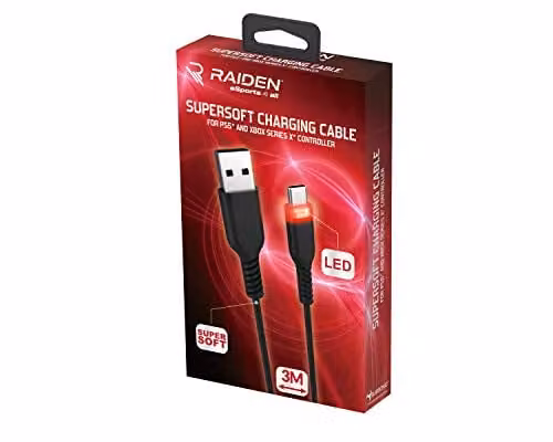 Subsonic PRO Gaming Charging Cable for PlayStation 5 and PS4, USB-A to USB-C, Black – 1