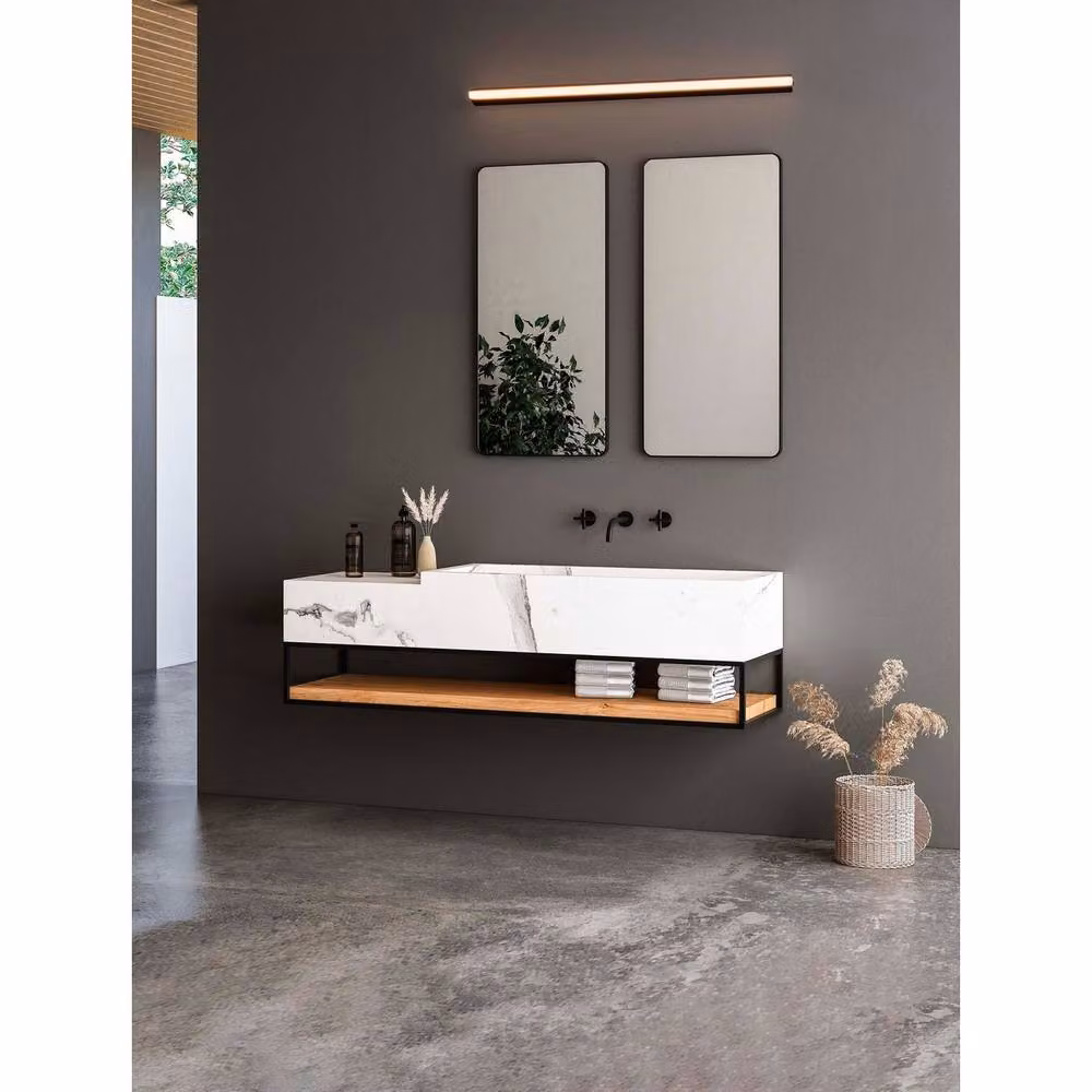 Netlighting Endo 82cm LED Bathroom Over Mirror Light in Black, 26W, 2637lm, IP44 – 2