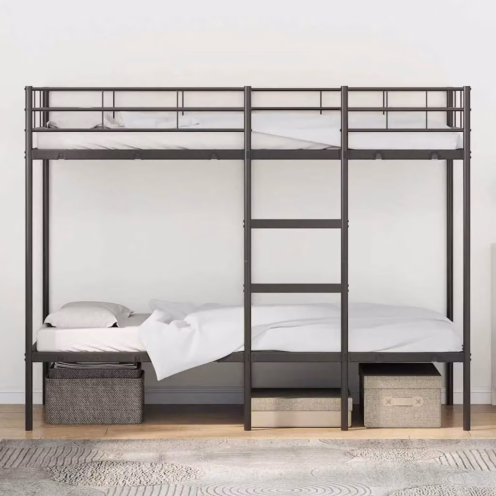 Berkfield Home Metal Bunk Bed in Black – 2