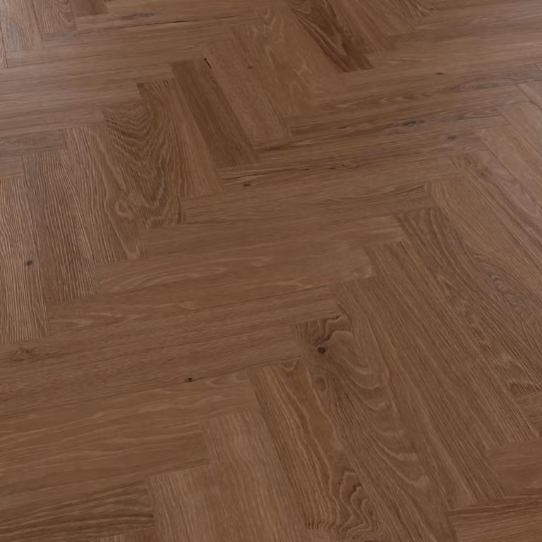 Palio Wood Effect Herringbone Glue Down Luxury Vinyl Tile in Brown, 2mm Thickness